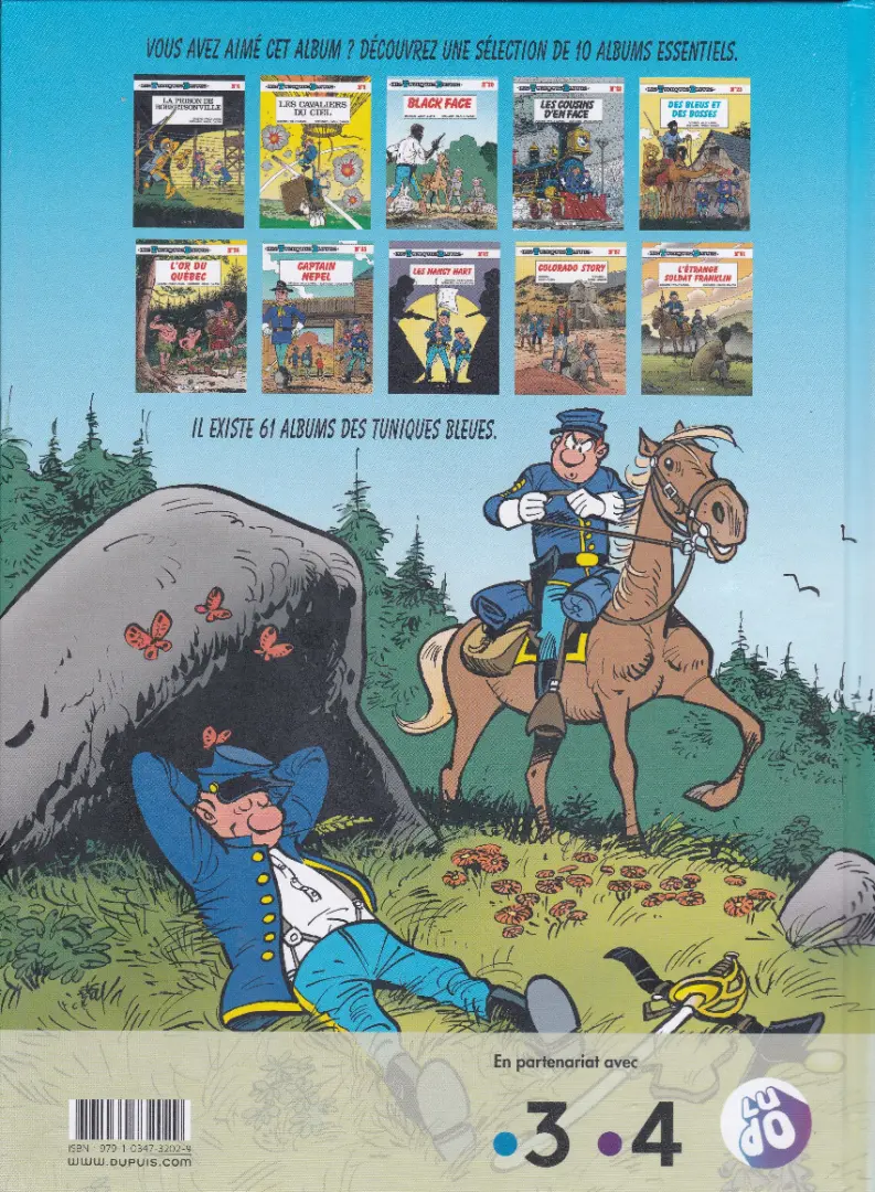 Verso de l'album Les Tuniques Bleues Tome 53 Sang bleu chez les Bleus