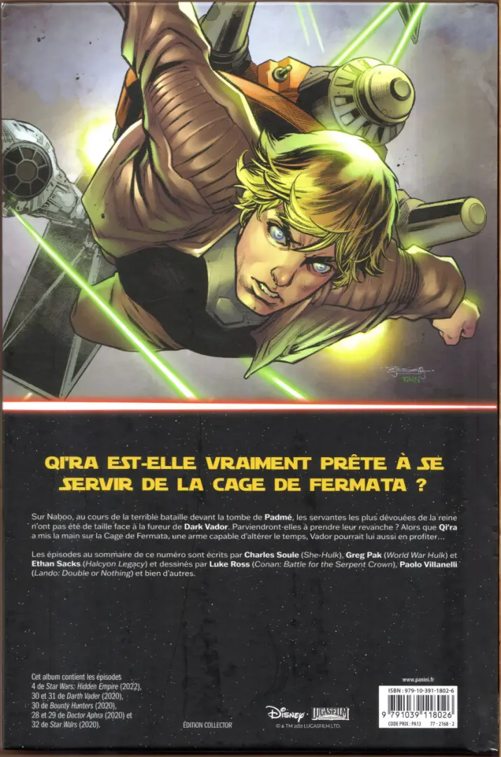 Verso de l'album Star Wars - Hidden Empire Tome 3/4