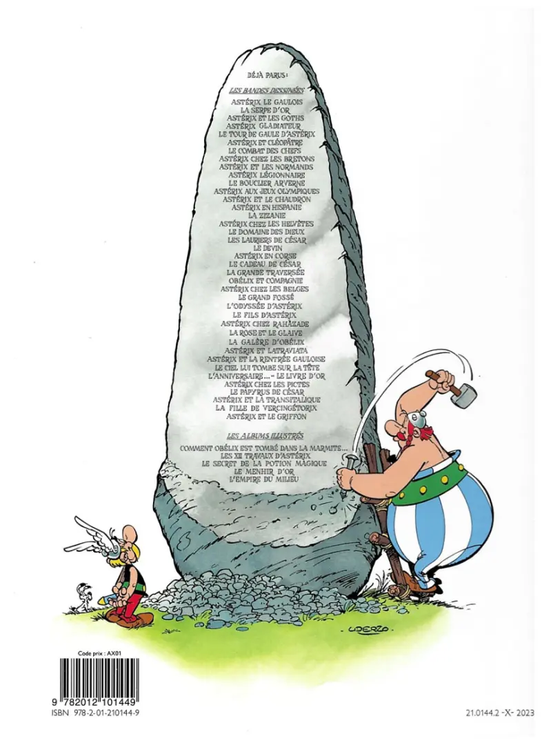 Verso de l'album Astérix Tome 12 Astérix aux jeux olympiques