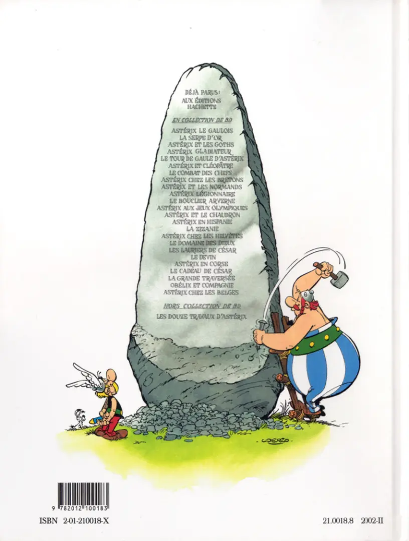 Verso de l'album Astérix Tome 18 Les lauriers de César