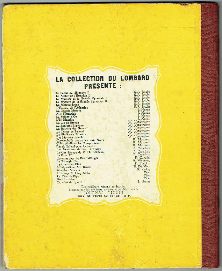 Verso de l'album Chick Bill Tome 7 Ko-Klox-Klan