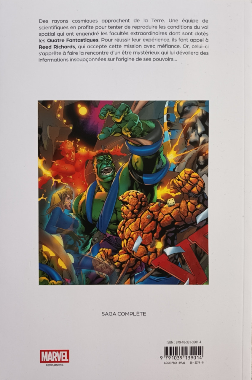 Verso de l'album Fantastic Four - Facteurs aléatoires