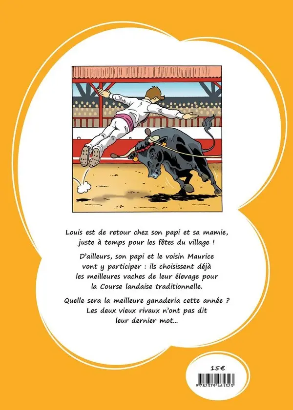 Verso de l'album Les vacances de Louis dans les Landes 2 La Fête au Village