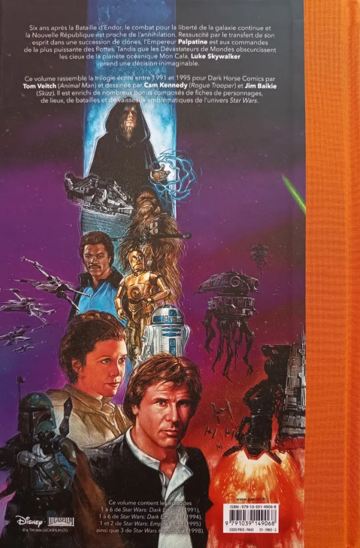 Verso de l'album Star Wars - L'empire des ténèbres