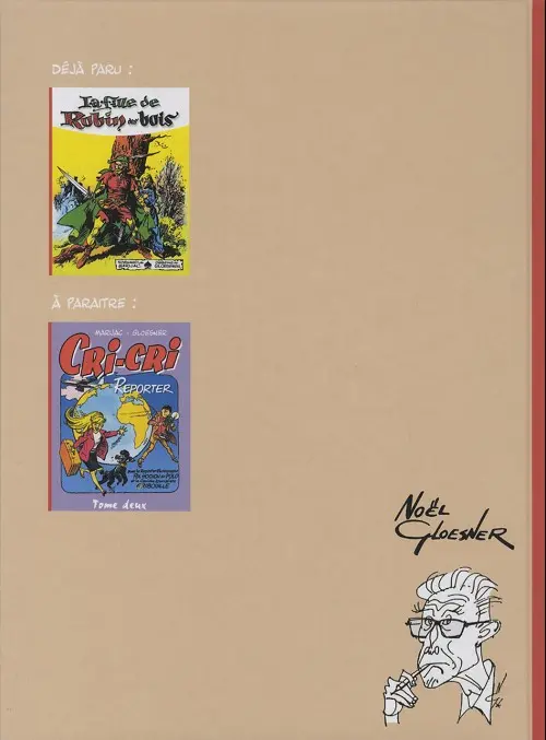 Verso de l'album Cri-Cri reporter Tome 1 Tome un
