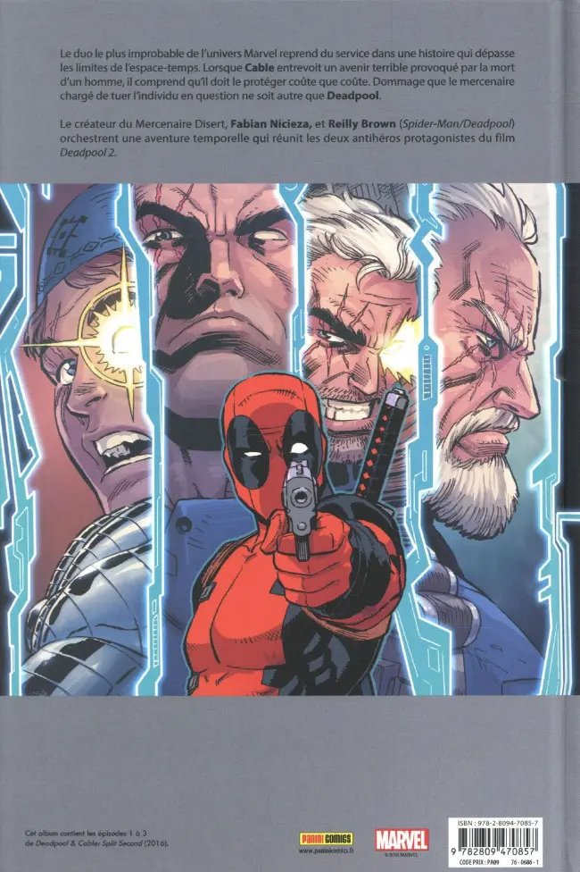 Verso de l'album Deadpool & Cable - Fraction de seconde Fraction de seconde