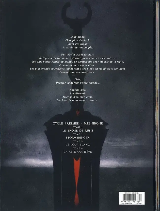 Verso de l'album Elric Tome 2 Stormbringer
