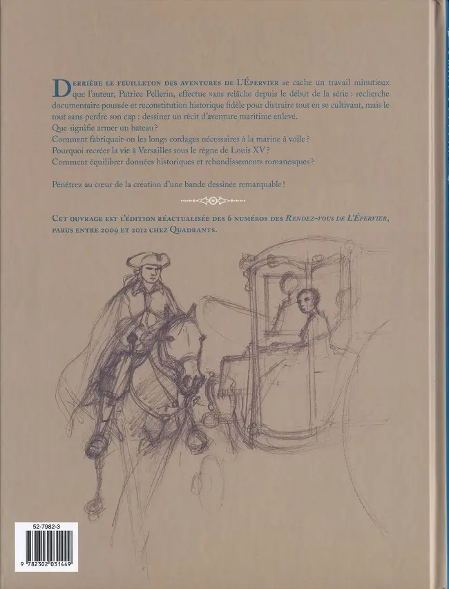 Verso de l'album L'Épervier Les escales d'un corsaire