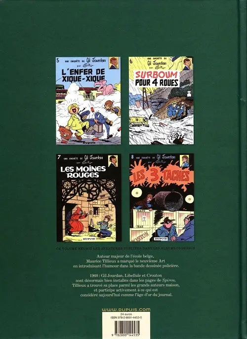 Verso de l'album Gil Jourdan Intégrale Tome 2 L'intégrale 2