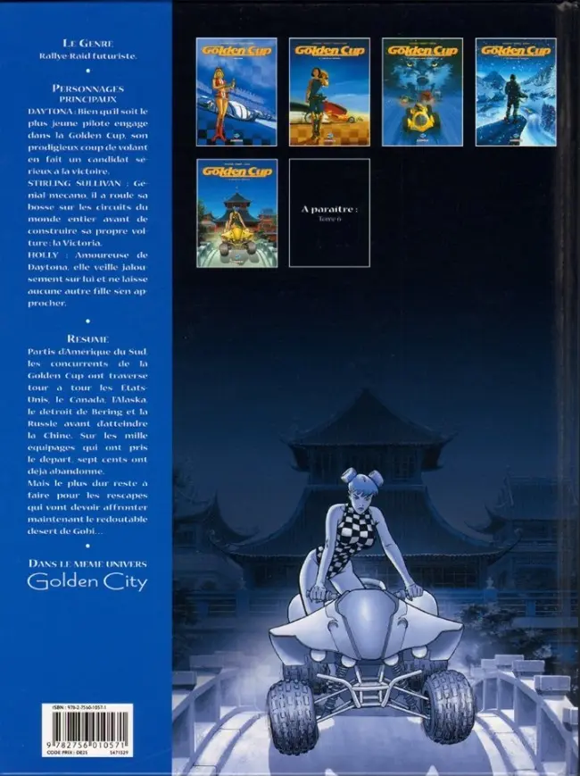 Verso de l'album Golden Cup Tome 5 Le baiser du Dragon