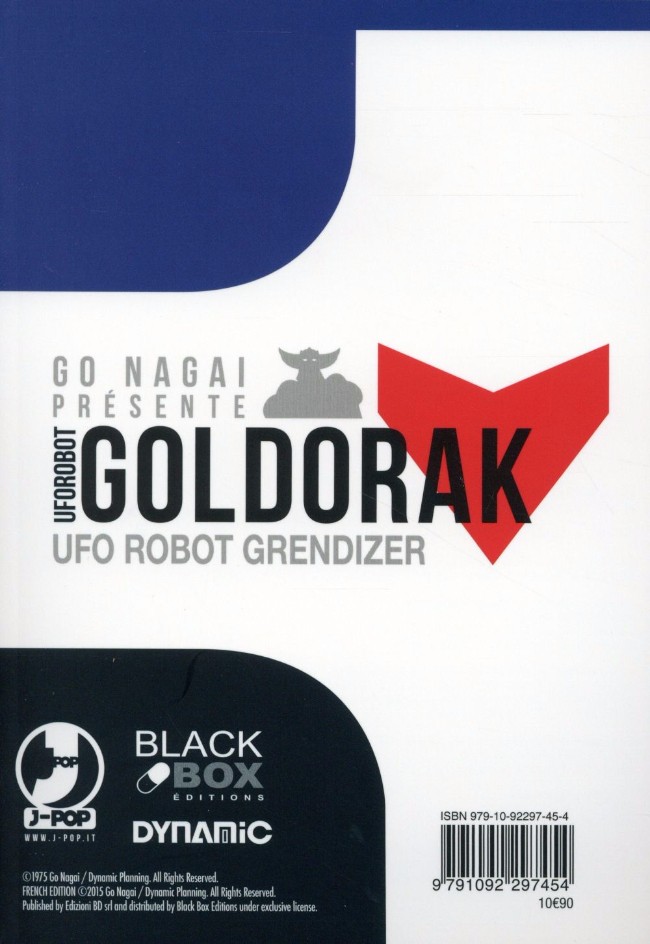 Verso de l'album Goldorak UFO robot