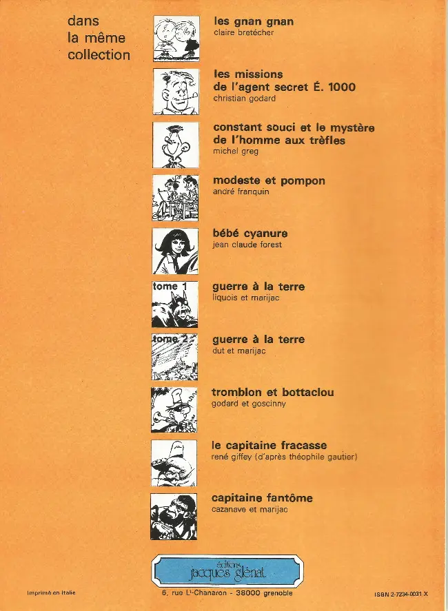 Verso de l'album La Guerre du feu