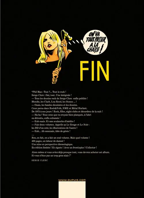 Verso de l'album Intégrale rock
