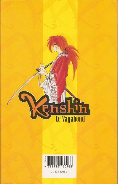 Verso de l'album Kenshin le Vagabond 9 L'Arrivée