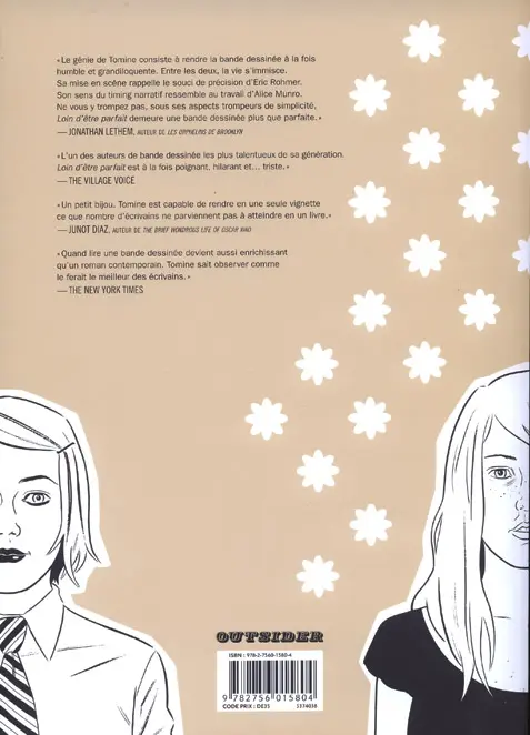 Verso de l'album Loin d'être parfait