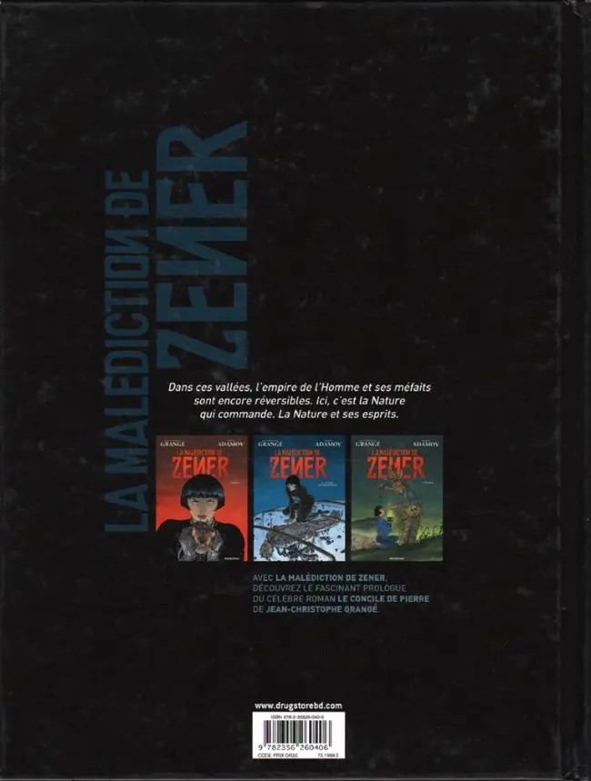 Verso de l'album La Malédiction de Zener Tome 3 Tokamak