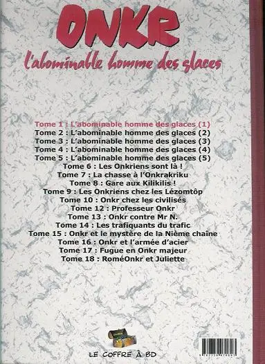 Verso de l'album Onkr Tome 1 L'abominable homme des glaces (1)