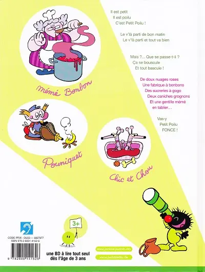 Verso de l'album Petit Poilu Tome 4 Mémé Bonbon