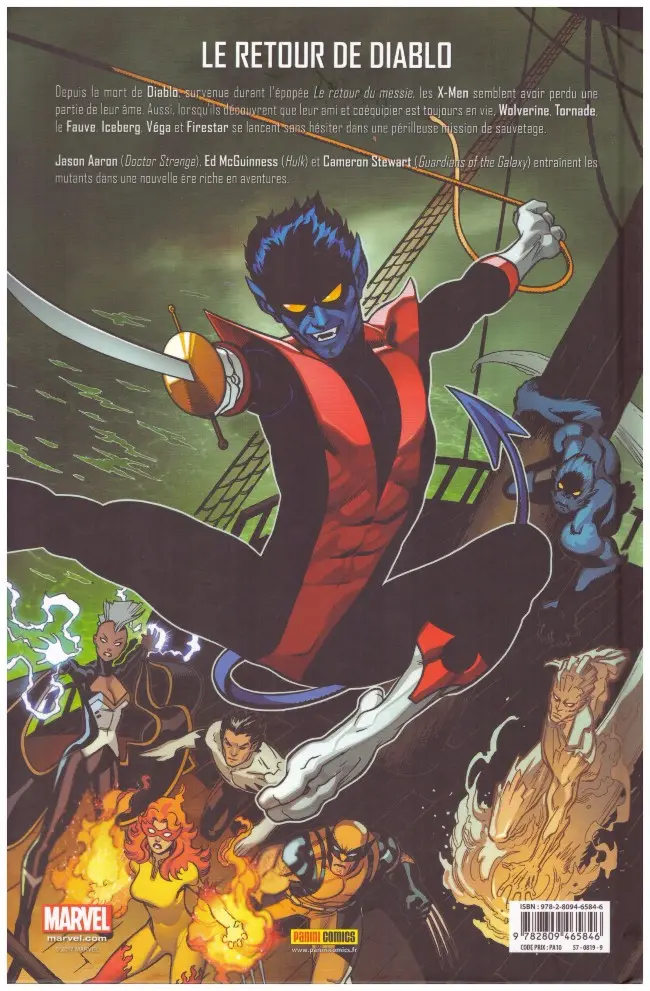 Verso de l'album Amazing X-Men À la recherche de Diablo