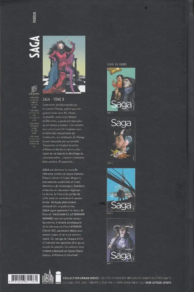 Verso de l'album Saga Tome 8