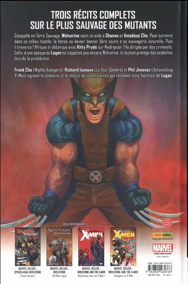 Verso de l'album Savage Wolverine Sauvage