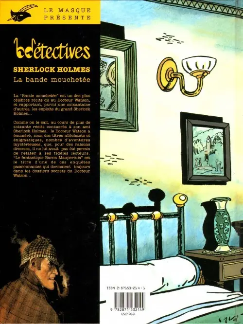 Verso de l'album Sherlock Holmes Tome 5 La bande mouchetée