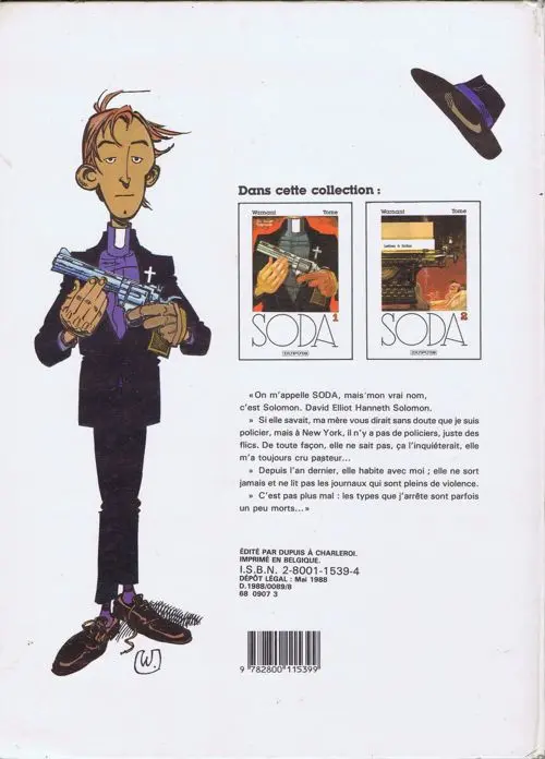 Verso de l'album Soda Tome 2 Lettres à Satan
