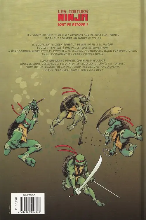 Verso de l'album Les Tortues Ninja Tome 4 Les Péchés du père