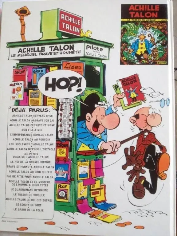 Verso de l'album Achille Talon Tome 1 Les idées d'Achille Talon cerveau-choc !