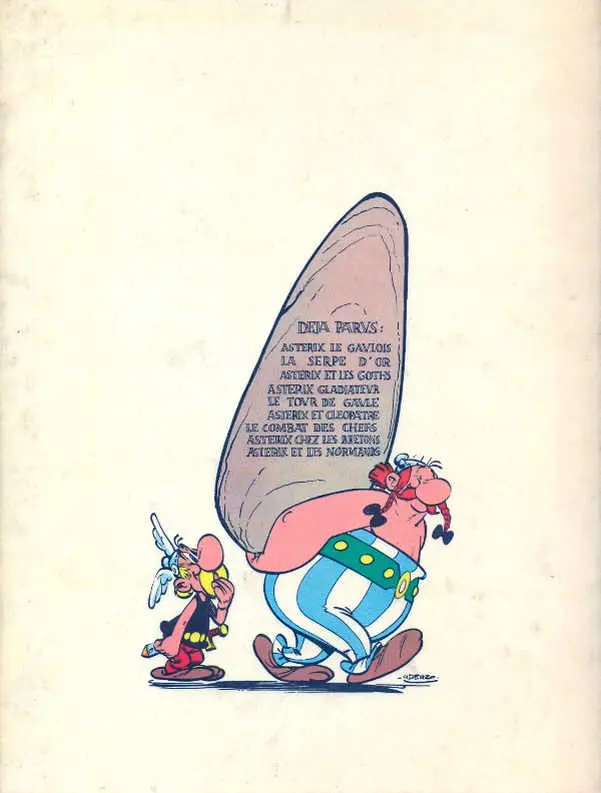 Verso de l'album Astérix Tome 5 Le tour de Gaule d'Astérix
