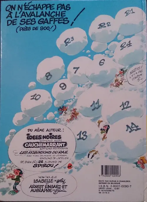Verso de l'album Gaston Tome 8 Lagaffe nous gâte