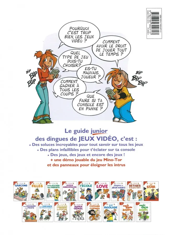 Verso de l'album Les guides junior Tome 7 Le guide junior des dingues de jeux vidéo