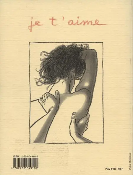 Verso de l'album Je t'aime