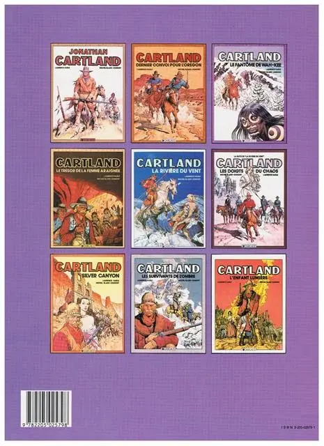 Verso de l'album Jonathan Cartland Tome 3 Le fantôme de Wah-Kee