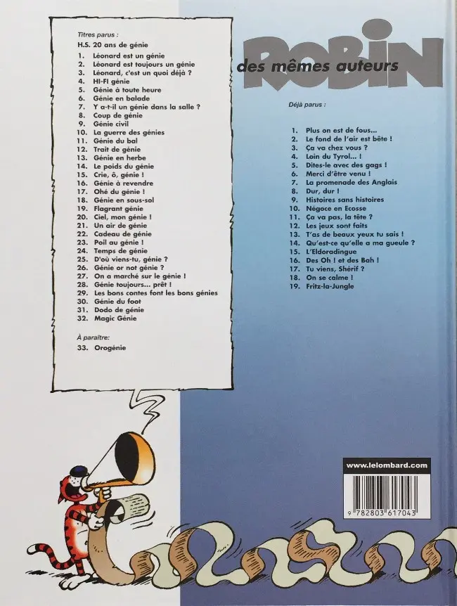 Verso de l'album Léonard Tome 6 Génie en balade