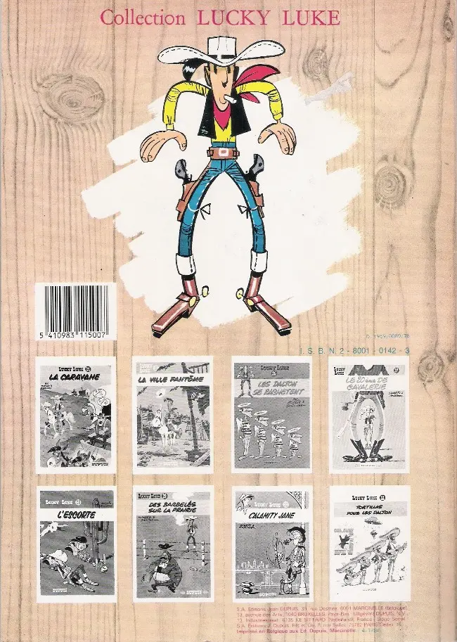 Verso de l'album Lucky Luke Tome 3 Arizona