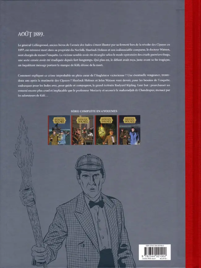 Verso de l'album Les Archives secrètes de Sherlock Holmes Tome 3 Les adorateurs de Kali