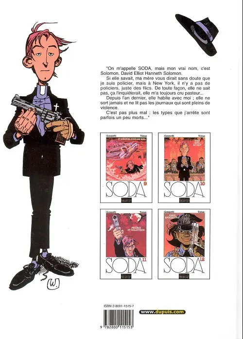 Verso de l'album Soda Tome 1 Un ange trépasse