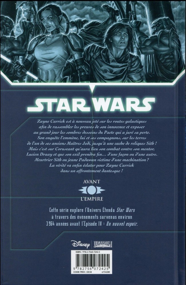 Verso de l'album Star Wars - Chevaliers de l'Ancienne République Tome 5 Sans pitité !