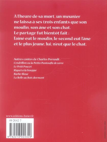 Verso de l'album Le Maître Chat