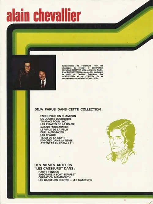 Verso de l'album Alain Chevallier Tome 11 Attentat en formule 1