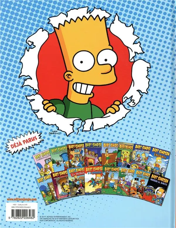 Verso de l'album Bart Simpson Tome 17 Trop la frime !