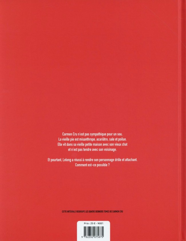 Verso de l'album Carmen Cru Intégrale Volume 2