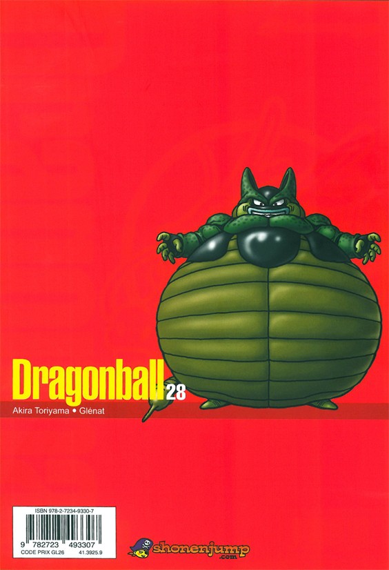 Verso de l'album Dragon Ball 28