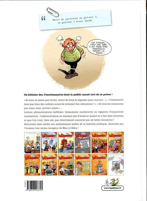 Verso de l'album Les Fonctionnaires Tome 13 Le bétisier de l'administration