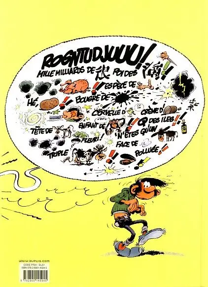 Verso de l'album Gaston Tome 14 Gaffes, bévues et boulettes