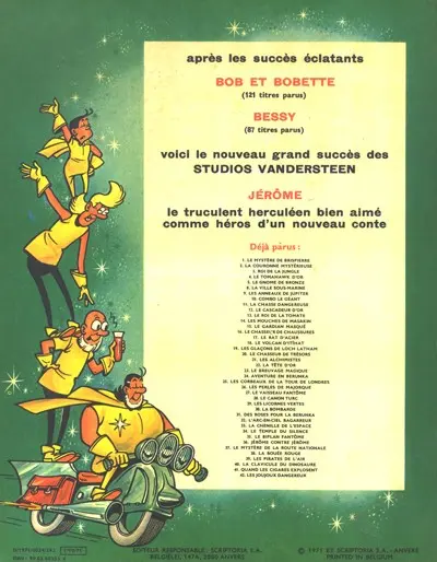 Verso de l'album Jérôme Tome 41 Quand les cigares explosent