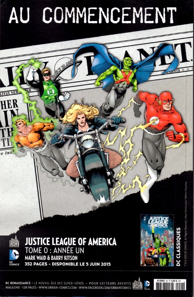 Verso de l'album Justice League Saga #20 Numéro 20