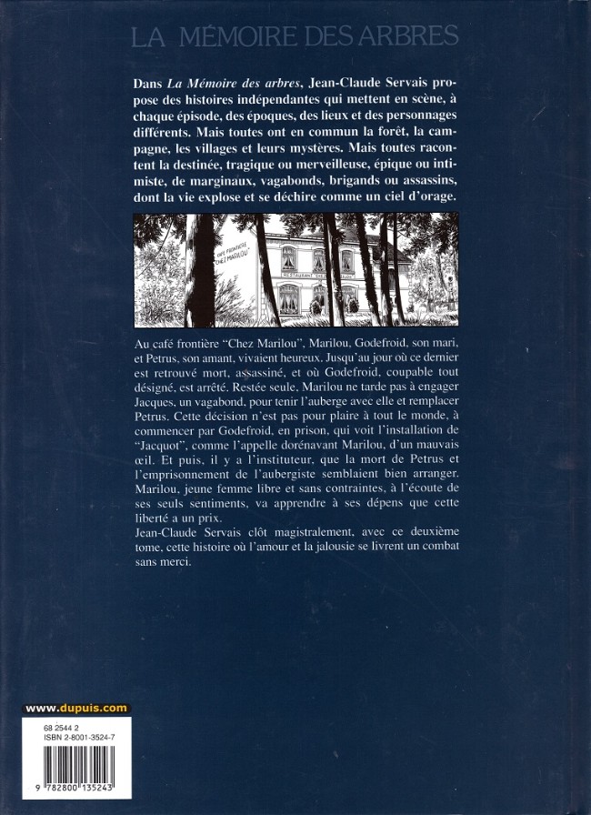 Verso de l'album La Mémoire des arbres Tome 12 Le Tempérament de Marilou - Tome 2