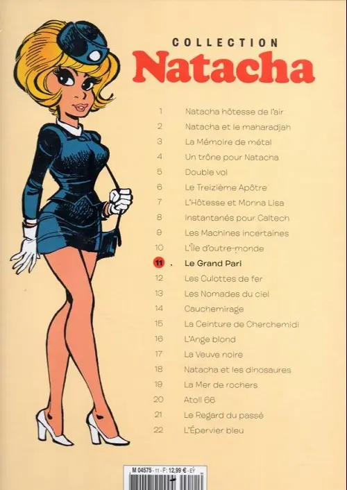 Verso de l'album Natacha - La Collection Tome 11 Le grand pari